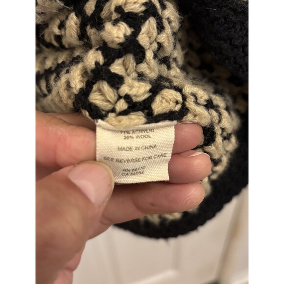 Free People women’s Vintage Brown XS Chunky Knit Wool Blend Button Sweater Coat - Picture 8 of 12